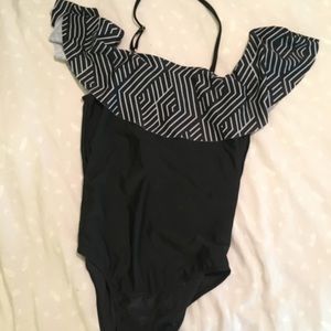 Off The Shoulder One Piece Swimsuit